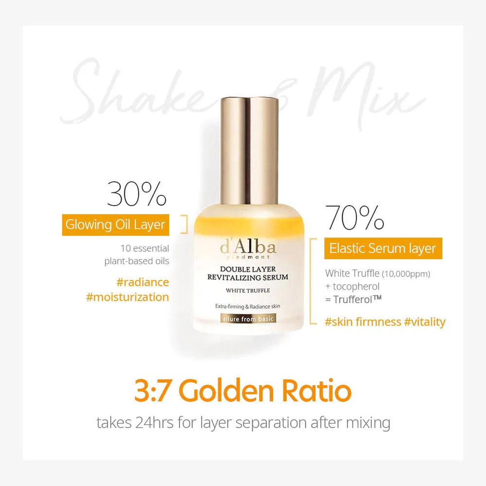 [d'Alba] d'Alba White Truffle Double Layer Revitalizing Serum 30ml