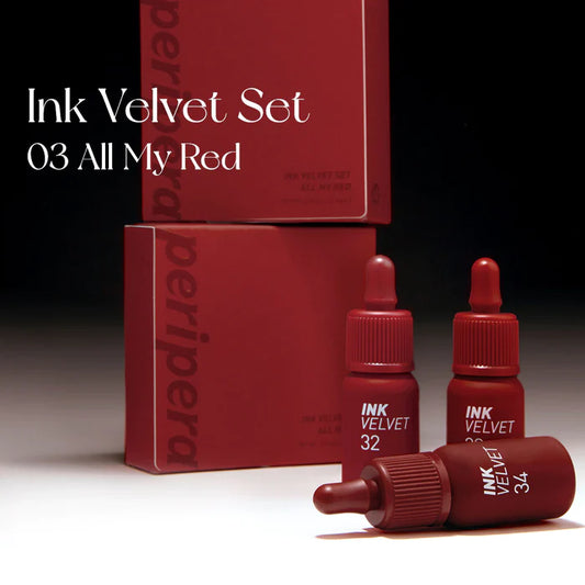 [PERIPERA] Ink Velvet Set - All My Red